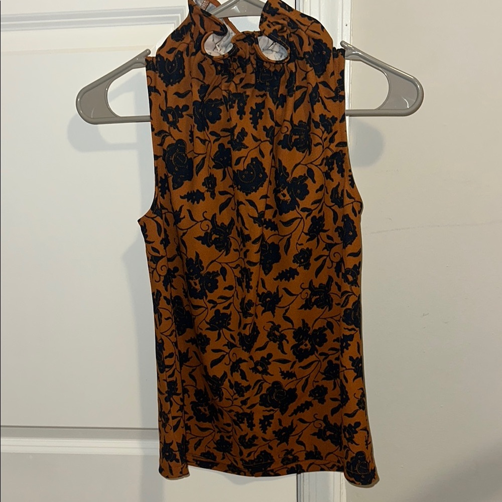 Ann Taylor Sleeveless Blouse with Peter Pan Collar